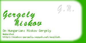 gergely miskov business card